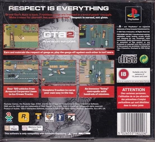 GTa2 - PS1 (B Grade) (Genbrug)